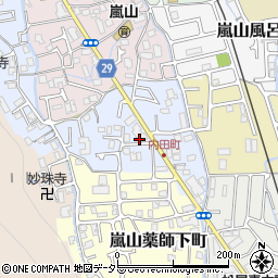 京都府京都市西京区嵐山内田町周辺の地図