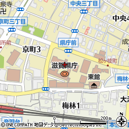 滋賀県庁周辺の地図