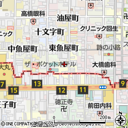 京都府京都市中京区西大文字町606-2周辺の地図