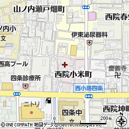 京都府京都市右京区西院小米町27周辺の地図