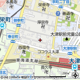 滋賀県大津市御幸町1-9周辺の地図