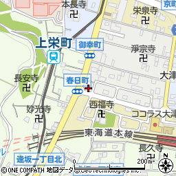 滋賀県大津市御幸町1-22周辺の地図