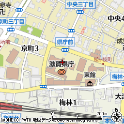 滋賀県庁議会　事務局政策調査課周辺の地図