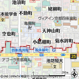 京都府京都市中京区小結棚町周辺の地図