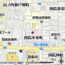 京都府京都市右京区西院小米町26周辺の地図