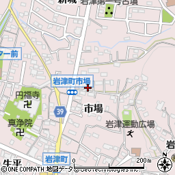 愛知県岡崎市岩津町市場75周辺の地図