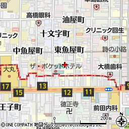 京都府京都市中京区西大文字町601周辺の地図
