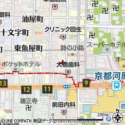 京都府京都市中京区大日町周辺の地図