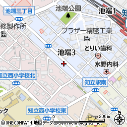 愛知県知立市池端3丁目28周辺の地図