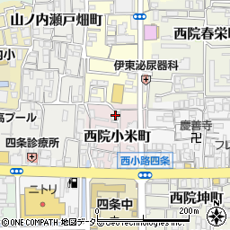 京都府京都市右京区西院小米町25周辺の地図