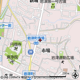 愛知県岡崎市岩津町市場74周辺の地図