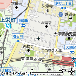 滋賀県大津市御幸町1-11周辺の地図