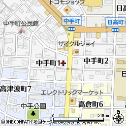 セブンイレブン刈谷中手町店周辺の地図