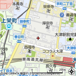 滋賀県大津市御幸町1-12周辺の地図