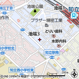 愛知県知立市池端3丁目44周辺の地図