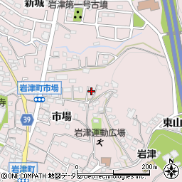愛知県岡崎市岩津町市場84周辺の地図