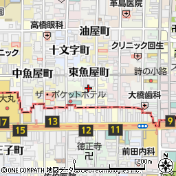 京都府京都市中京区西大文字町599周辺の地図