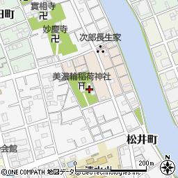 美濃輪稲荷神社周辺の地図