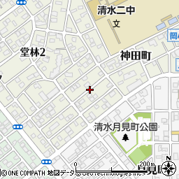 静岡県静岡市清水区神田町周辺の地図