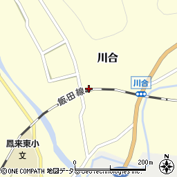 愛知県新城市川合上貝津周辺の地図