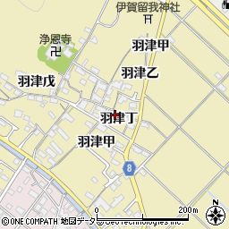 三重県四日市市羽津丁1445周辺の地図