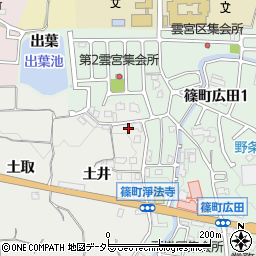 京都府亀岡市篠町浄法寺土井周辺の地図