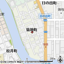 静岡県静岡市清水区築地町周辺の地図