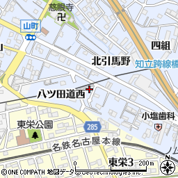 愛知県知立市山町南引馬野周辺の地図
