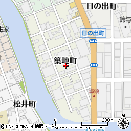 静岡県静岡市清水区築地町周辺の地図