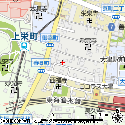 滋賀県大津市御幸町1-16周辺の地図
