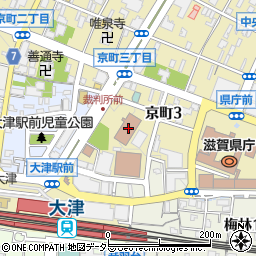 大津地方裁判所　執行官室周辺の地図