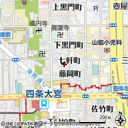 京都府京都市中京区七軒町周辺の地図