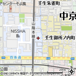 京都府京都市中京区壬生花井町15周辺の地図