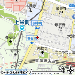滋賀県大津市御幸町1-25周辺の地図