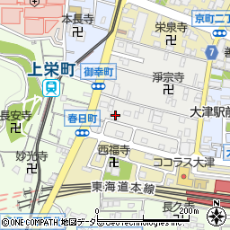 滋賀県大津市御幸町1-17周辺の地図