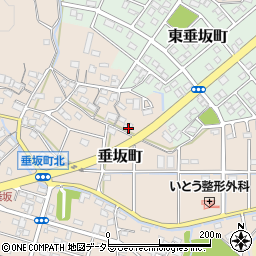 三重県四日市市垂坂町491周辺の地図