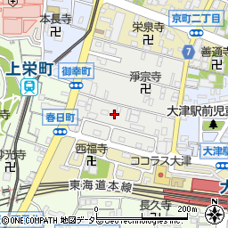 滋賀県大津市御幸町1-38周辺の地図
