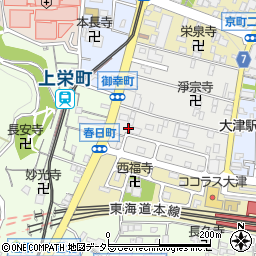 滋賀県大津市御幸町1-18周辺の地図