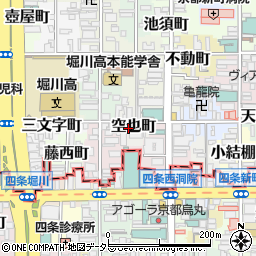 京都府京都市中京区空也町周辺の地図