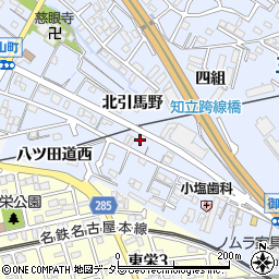 愛知県知立市山町北引馬野周辺の地図