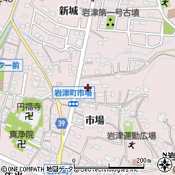 愛知県岡崎市岩津町市場96周辺の地図