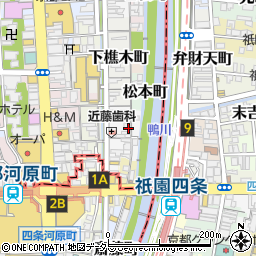 花京本舗 先斗町周辺の地図