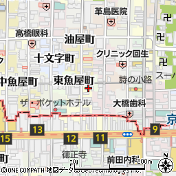 島本海苔乾物株式会社　錦店周辺の地図