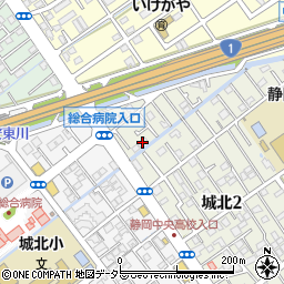 静岡高校職員住宅周辺の地図