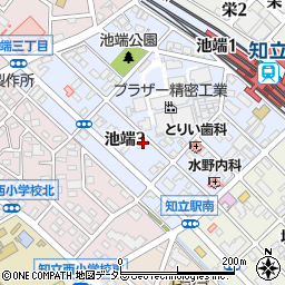 愛知県知立市池端3丁目53周辺の地図