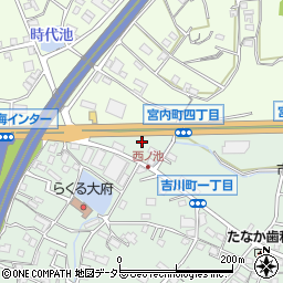 愛知県大府市吉川町1丁目20周辺の地図