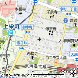 滋賀県大津市御幸町1-37周辺の地図