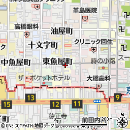 京都府京都市中京区西大文字町597周辺の地図