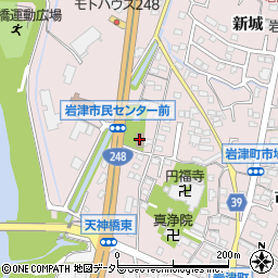 岩津町公民館周辺の地図