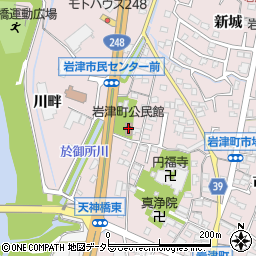 岩津町公民館周辺の地図